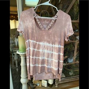 Women's Tie-Dye Top - Pink